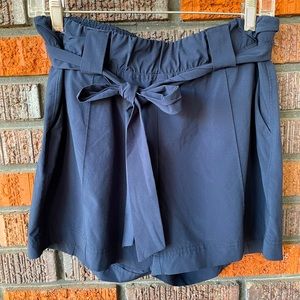 Athleta navy tie waist shorts